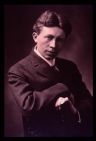 Portrait of a man. Black and white photo.
